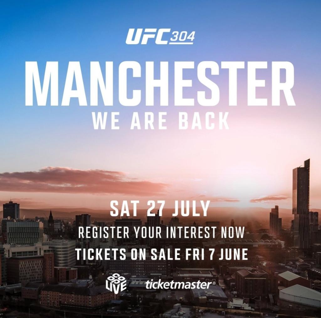 L'UFC 304 annoncé à Manchester cet été le 27 juillet