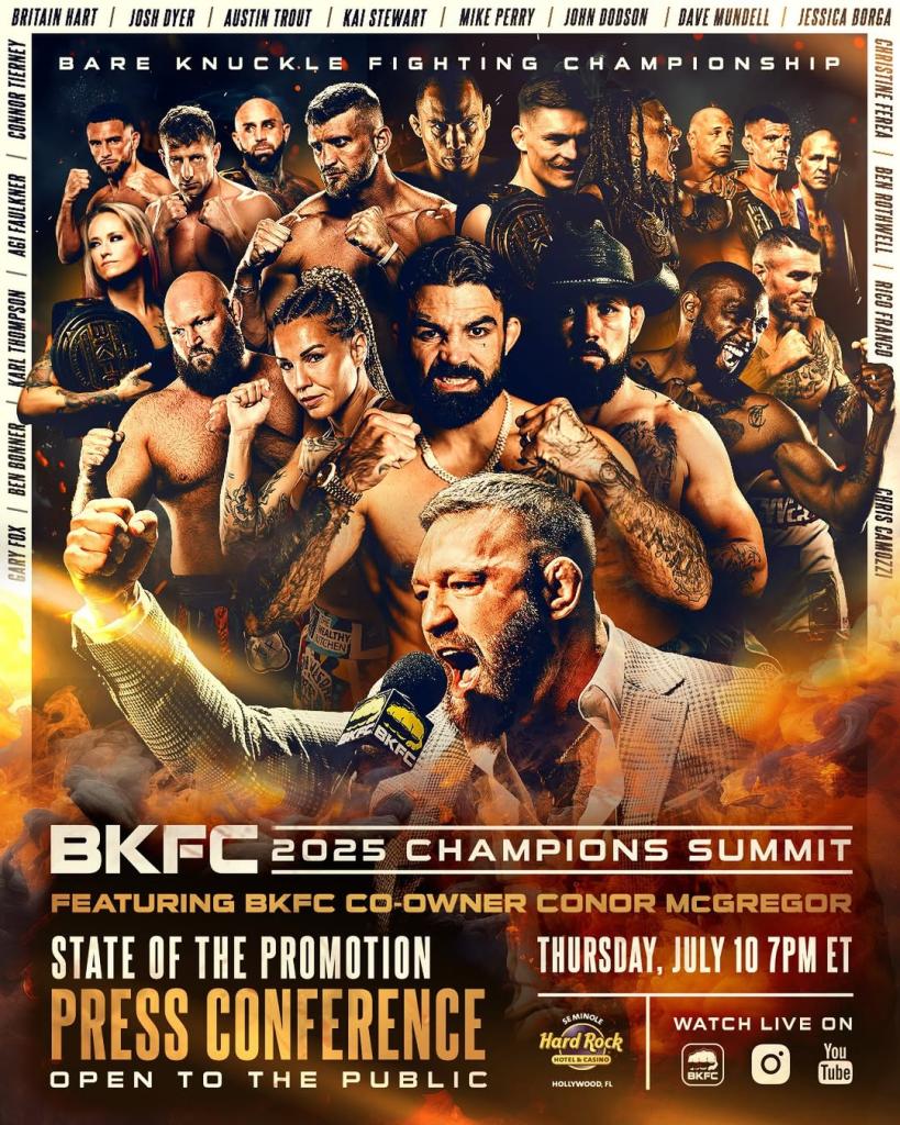Conor McGregor s’apprête à faire une annonce « révolutionnaire » le 10 juillet lors de la conférence du BKFC Conor McGregor s’apprête à faire une annonce « révolutionnaire » le 10 juillet lors de la conférence du BKFC