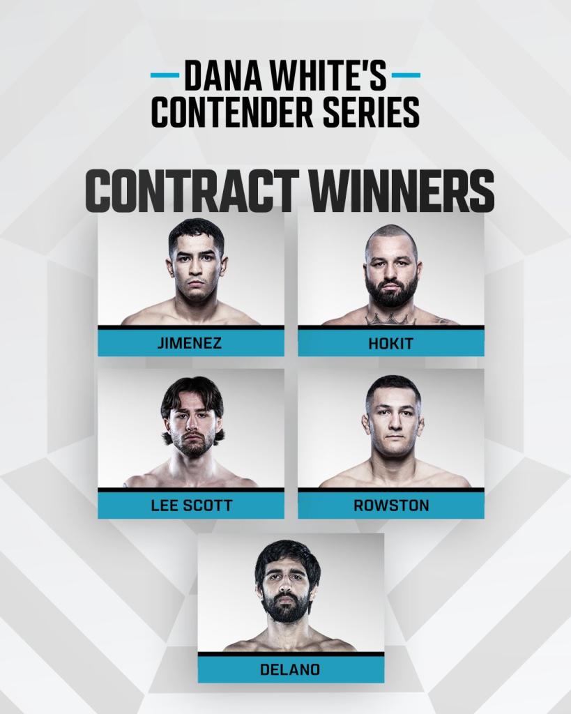 Dana White's Contender Series 78 : Dana White annonce les gagnants des contrats UFC Dana White's Contender Series 78 : Dana White annonce les gagnants des contrats UFC