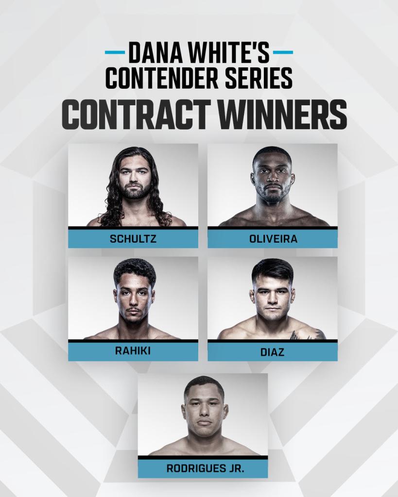 Dana White conclut la saison 9 du Dana White's Contender Series en offrant cinq contrats UFC | DWCS 86 Dana White conclut la saison 9 du Dana White's Contender Series en offrant cinq contrats UFC | DWCS 86