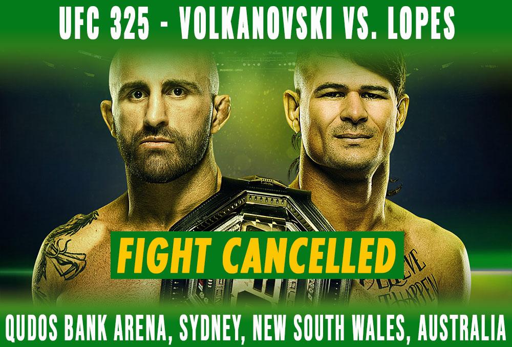 UFC 325 - Combats annulés / reprogrammés | Sydney