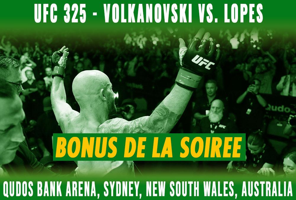 UFC 325 - Bonus de la soirée | Sydney