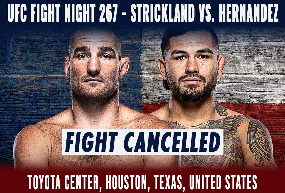 UFC Fight Night 267 - Combats annulés / reprogrammés | Houston