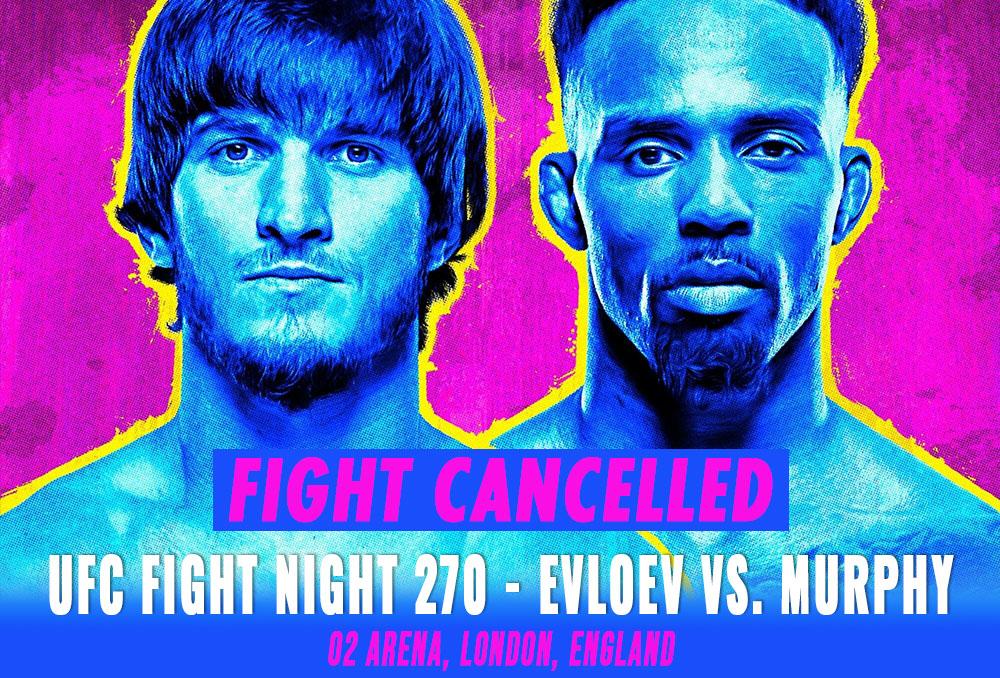 UFC Fight Night 270 - Combats annulés / reprogrammés | London