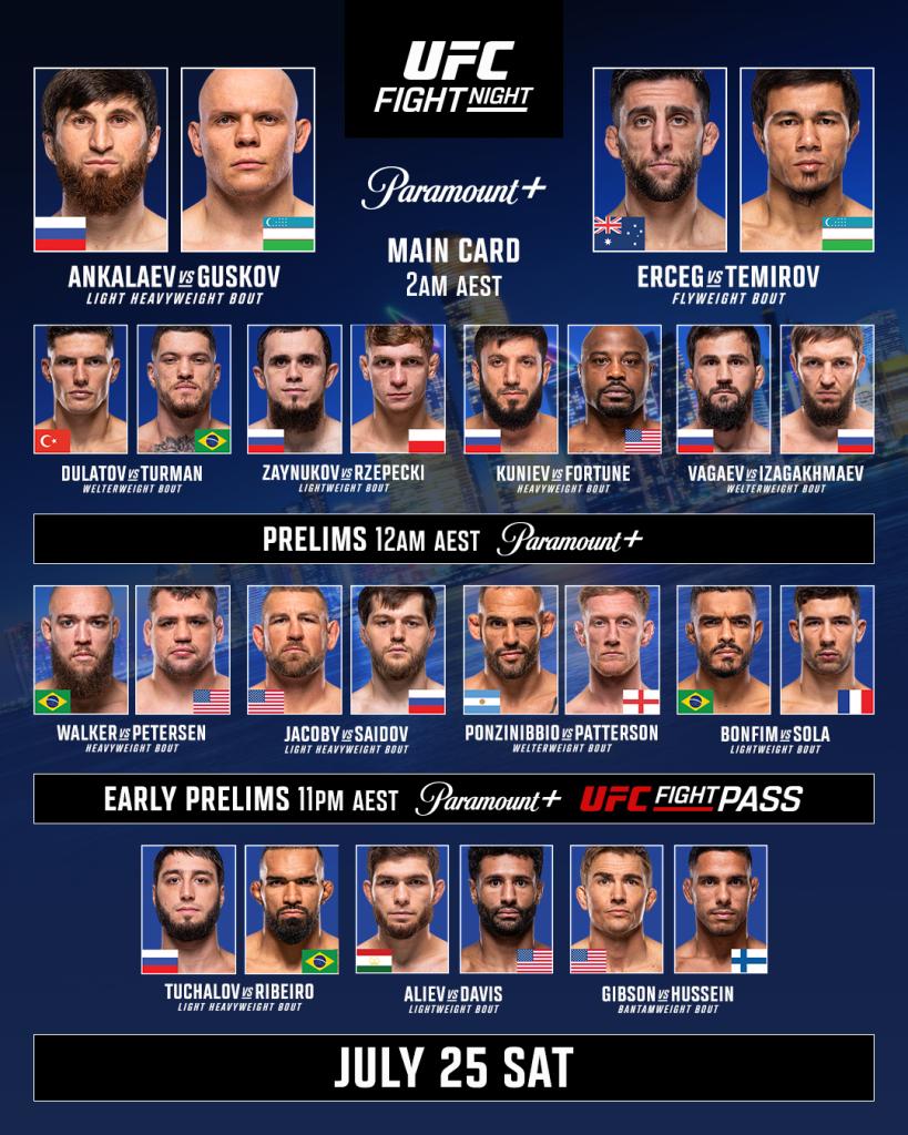 UFC Fight Night 282 : Magomed Ankalaev vs. Bogdan Guskov, sur quelle chaîne et à quelle heure voir le combat en diffusion ?