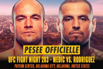 UFC Fight Night 283 - La pesée : résultats, vidéos, faceoffs | Belgrade