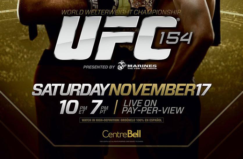 UFC 154 - Les posters et les affiches à Montreal