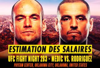 UFC Fight Night 283 - Les salaires (estimation) | Belgrade