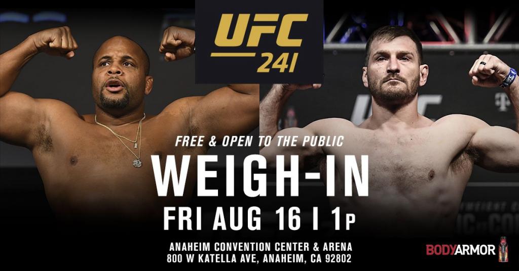 UFC 241 - La pesée : résultats, vidéo, photos