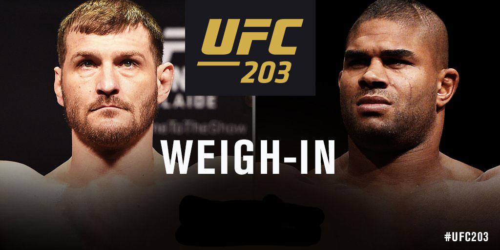UFC 203 - La pesée (résultats)