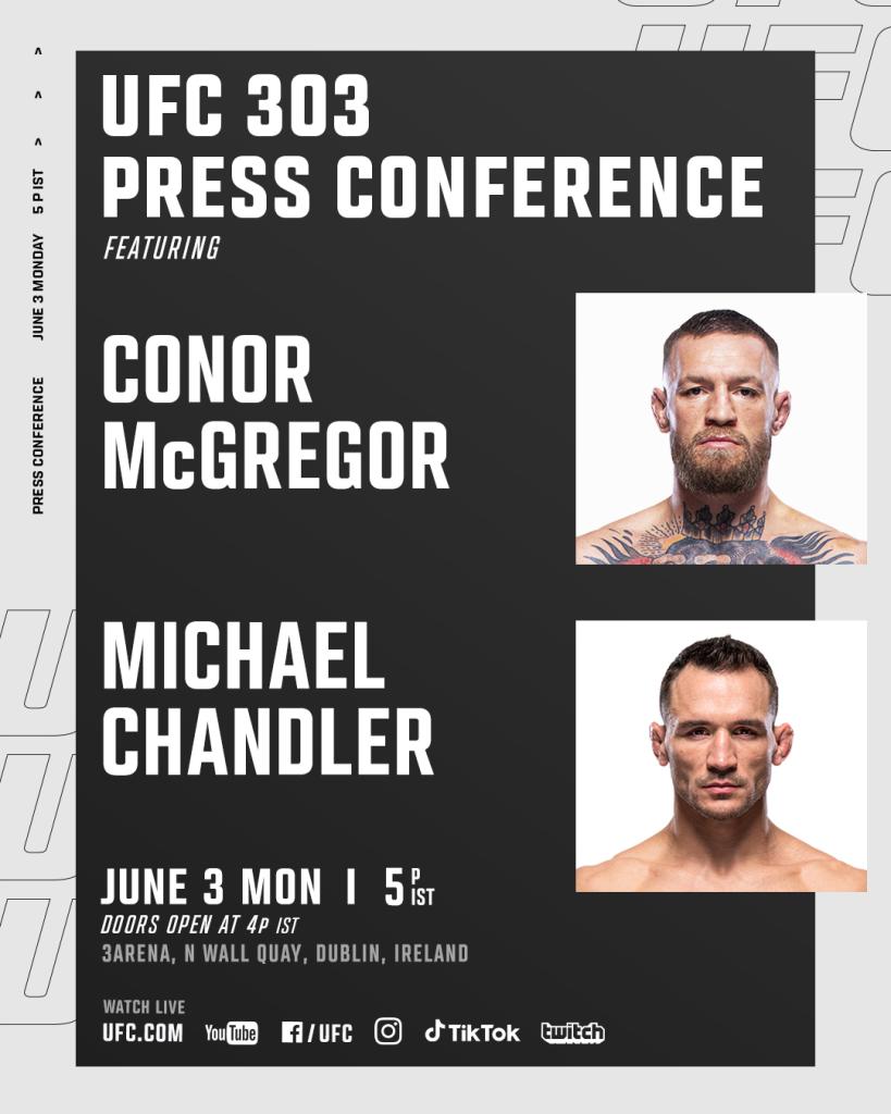 Conor McGregor vs. Michael Chandler : Première conférence de presse pour l'UFC 303 à Dublin