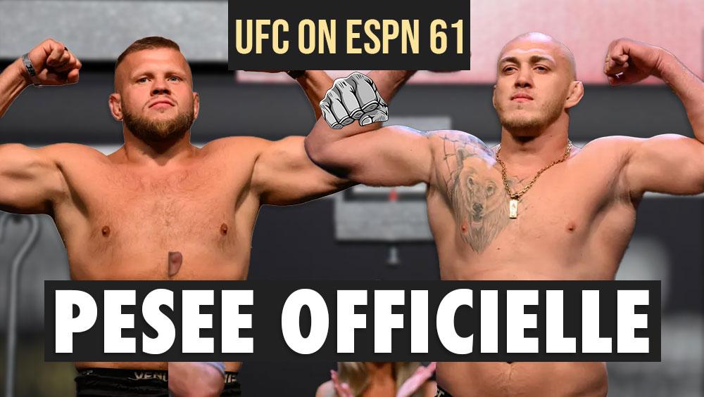 UFC on ESPN 61 - La pesée : résultats, vidéos, faceoffs | Las Vegas