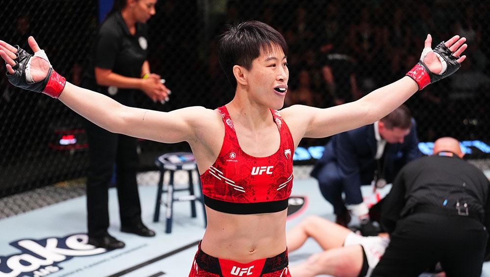 Wang Cong impressionne pour ses débuts à l'UFC avec un KO fulgurant face à Victoria Leonardo | UFC on ESPN 62