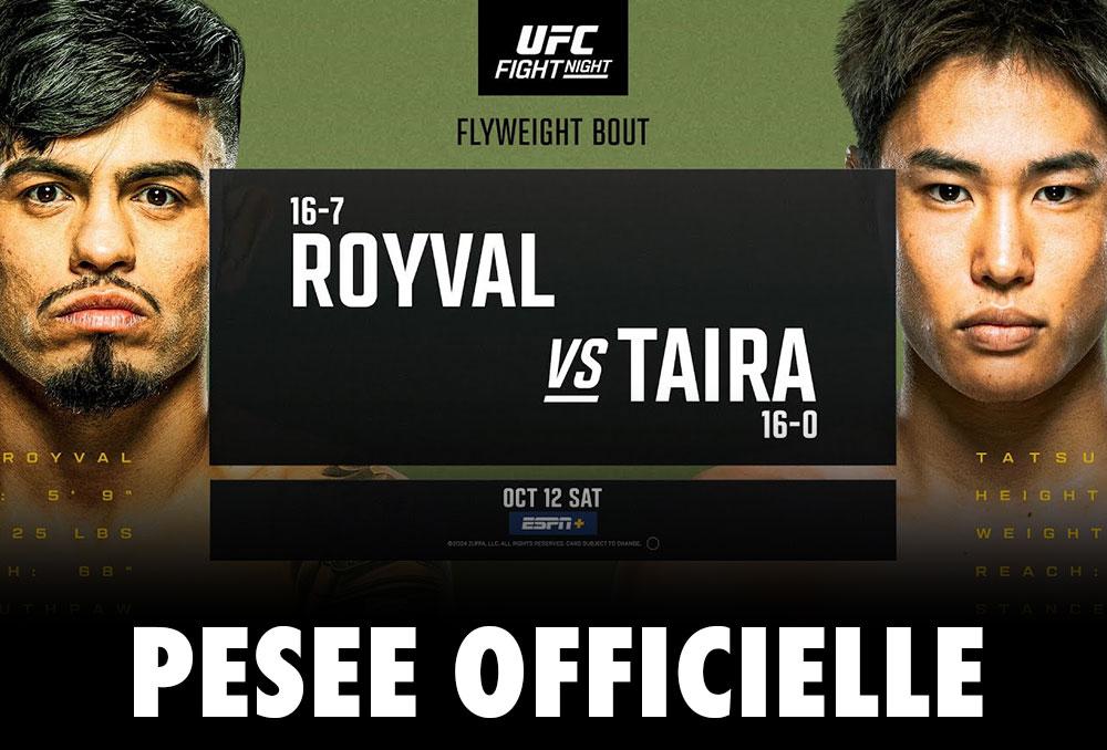 UFC on ESPN+ 102 - La pesée : résultats, vidéos, faceoffs | Las Vegas