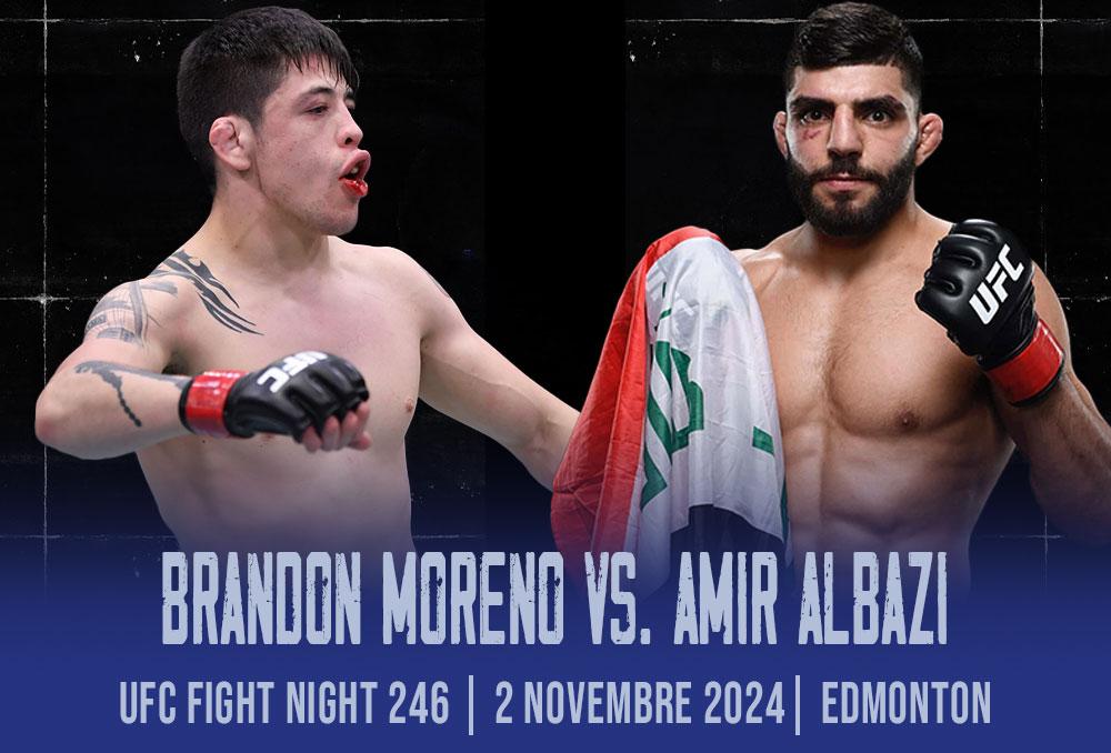 L’UFC Edmonton accueille le duel très attendu entre Brandon Moreno et Amir Albazi