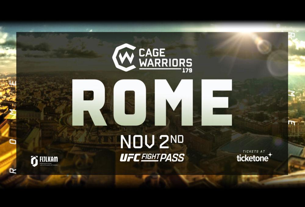 Le Cage Warriors 179 réunit des combattants d'élite à Rome pour une soirée mémorable ! | Rome