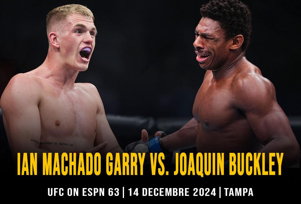 Ian Machado Garry affronte Joaquin Buckley en tête d'affiche de l'UFC Tampa, pour clôturer l'année 2024