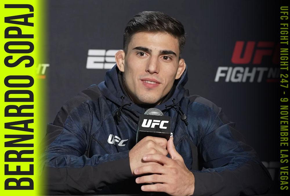 Bernardo Sopaj ne ressent aucune pression pour son co-main event à l’UFC Vegas 100 face à Ricky Turcios