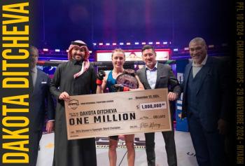 Dakota Ditcheva détruit Taila Santos avec des coups au corps et remporte le million de dollars | Riyadh