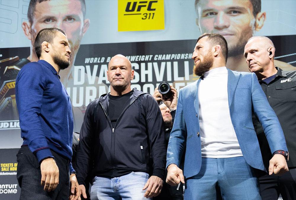 Tensions entre Dvalishvili et Nurmagomedov lors de la conférence de presse de l’UFC 311