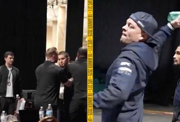 Nate Diaz et l'équipe de Makhachev s'affrontent avec des bouteilles d'eau en coulisses à l'UFC 311