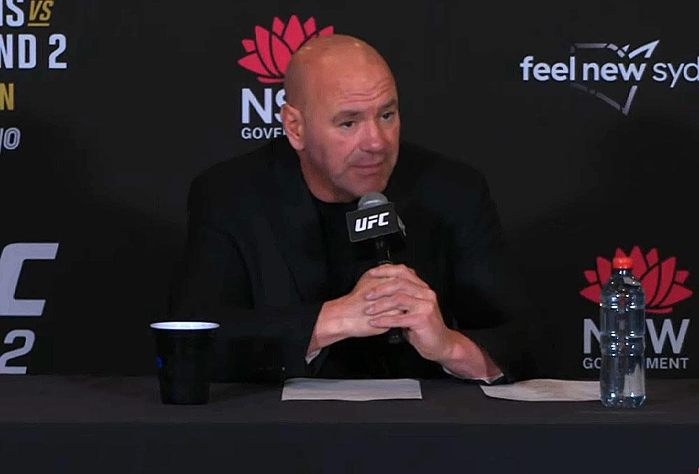 Dana White tacle durement la presse australienne après l’événement à Sydney