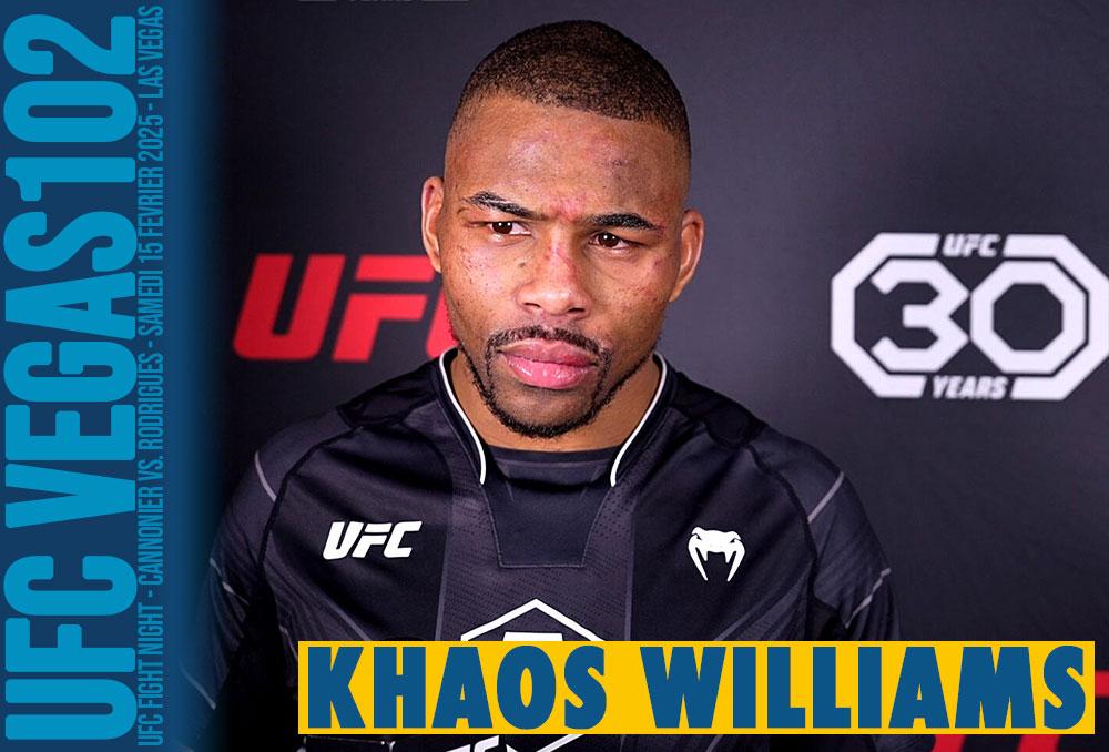 Khaos Williams prêt à relever le défi contre Gabriel Bonfim lors de l'UFC Vegas 102 | Las Vegas