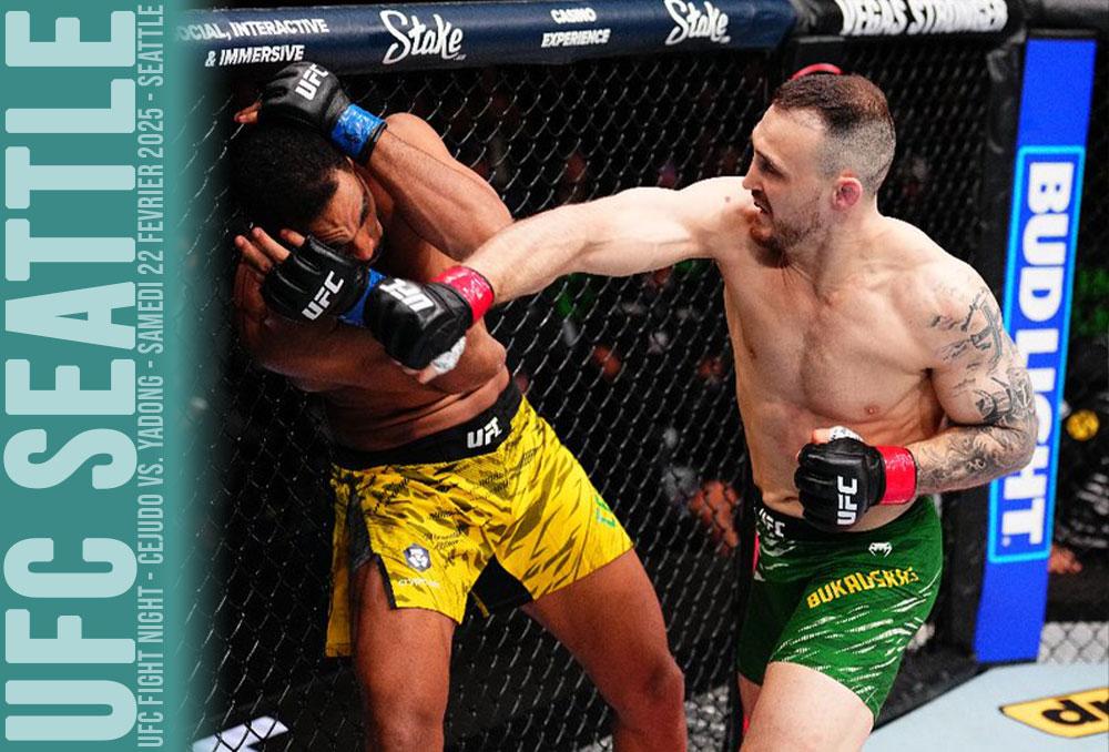 Modestas Bukauskas s’impose par KO contre Raffael Cerqueira en ouverture de l’UFC Seattle