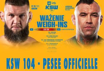 KSW 104 - Kuberski vs. Romanowski - La pesée : résultats | Gorzów Wielkopolski