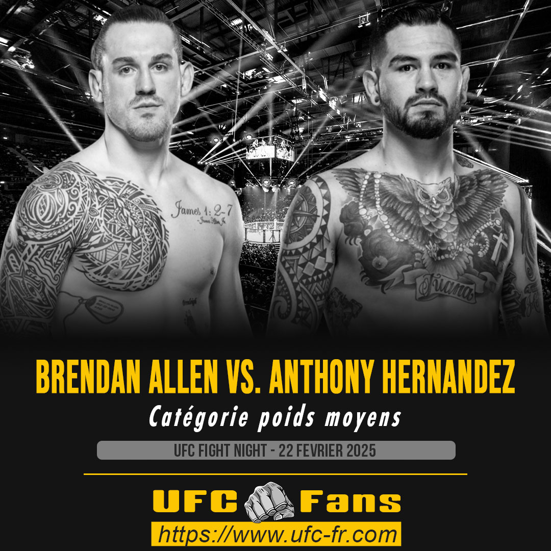 UFC FIGHT NIGHT - Brendan Allen vs Anthony Hernandez