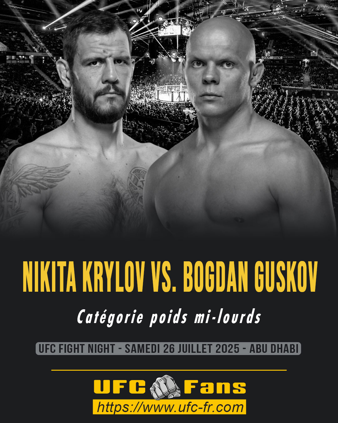 UFC ON ABC 9 - Nikita Krylov vs Bogdan Guskov UFC ON ABC 9 - Nikita Krylov vs Bogdan Guskov