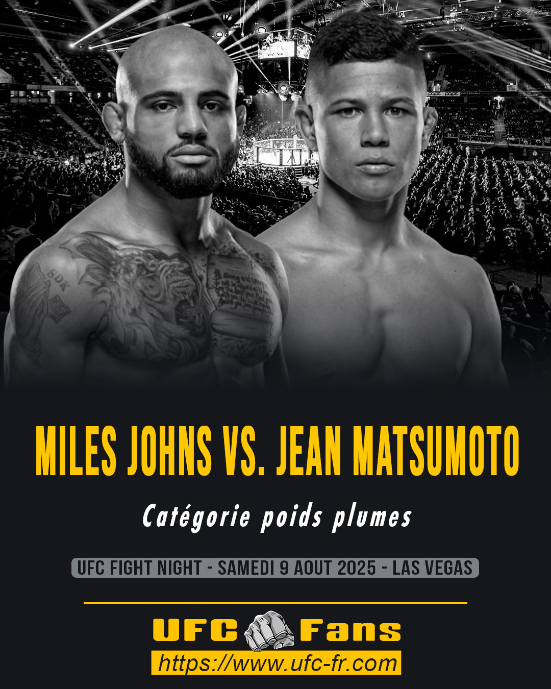 UFC ON ESPN 72 - Miles Johns vs Jean Matsumoto UFC ON ESPN 72 - Miles Johns vs Jean Matsumoto