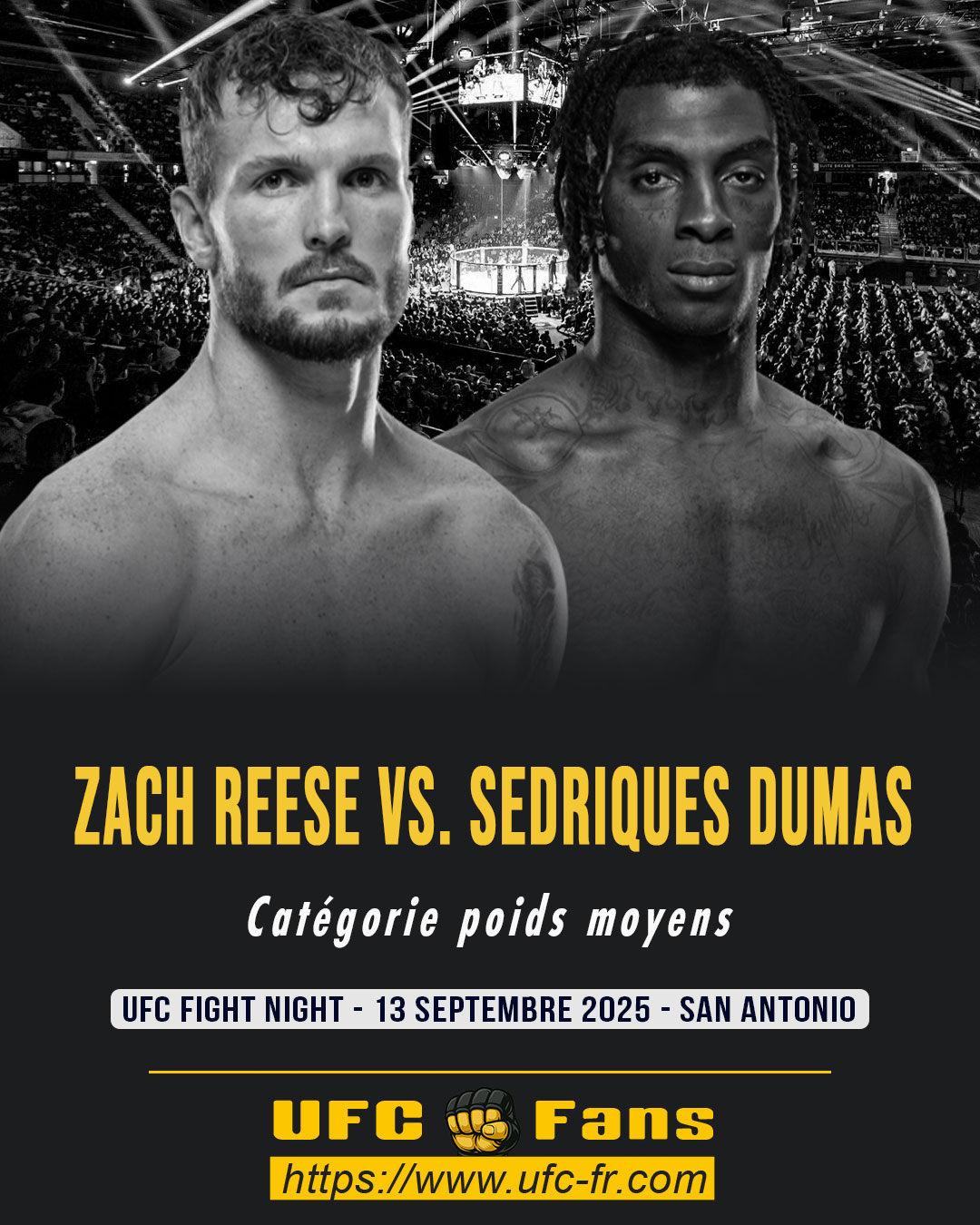 UFC ON ESPN+ 117 - Zach Reese vs Sedriques Dumas UFC ON ESPN+ 117 - Zach Reese vs Sedriques Dumas