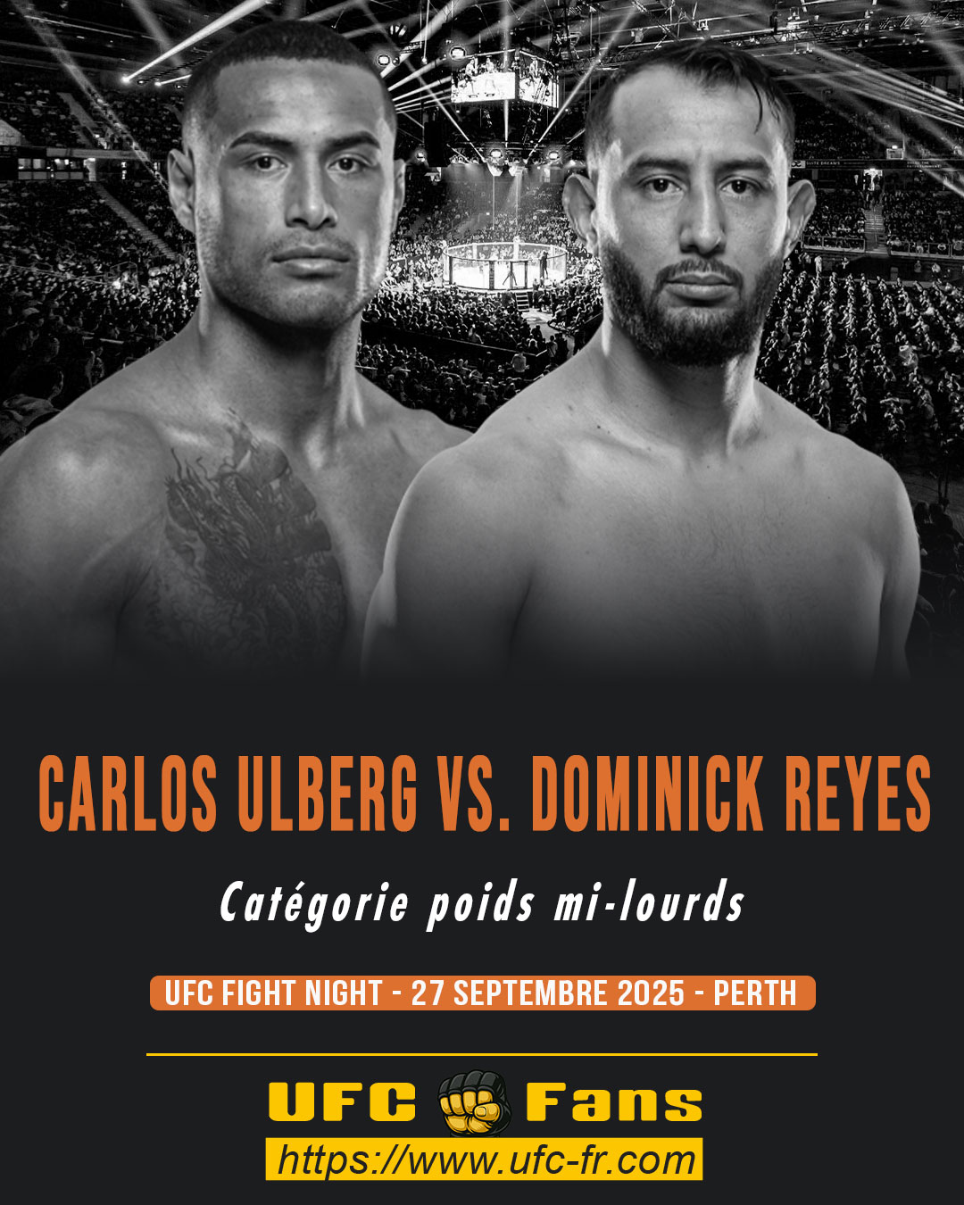 UFC ON ESPN+ 118 - Carlos Ulberg vs Dominick Reyes UFC ON ESPN+ 118 - Carlos Ulberg vs Dominick Reyes