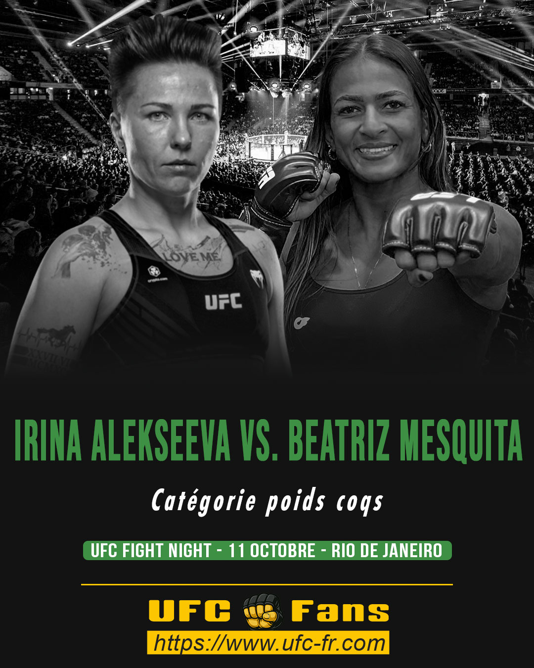 UFC ON ESPN+ 119 - Irina Alekseeva vs Beatriz Mesquita UFC ON ESPN+ 119 - Irina Alekseeva vs Beatriz Mesquita