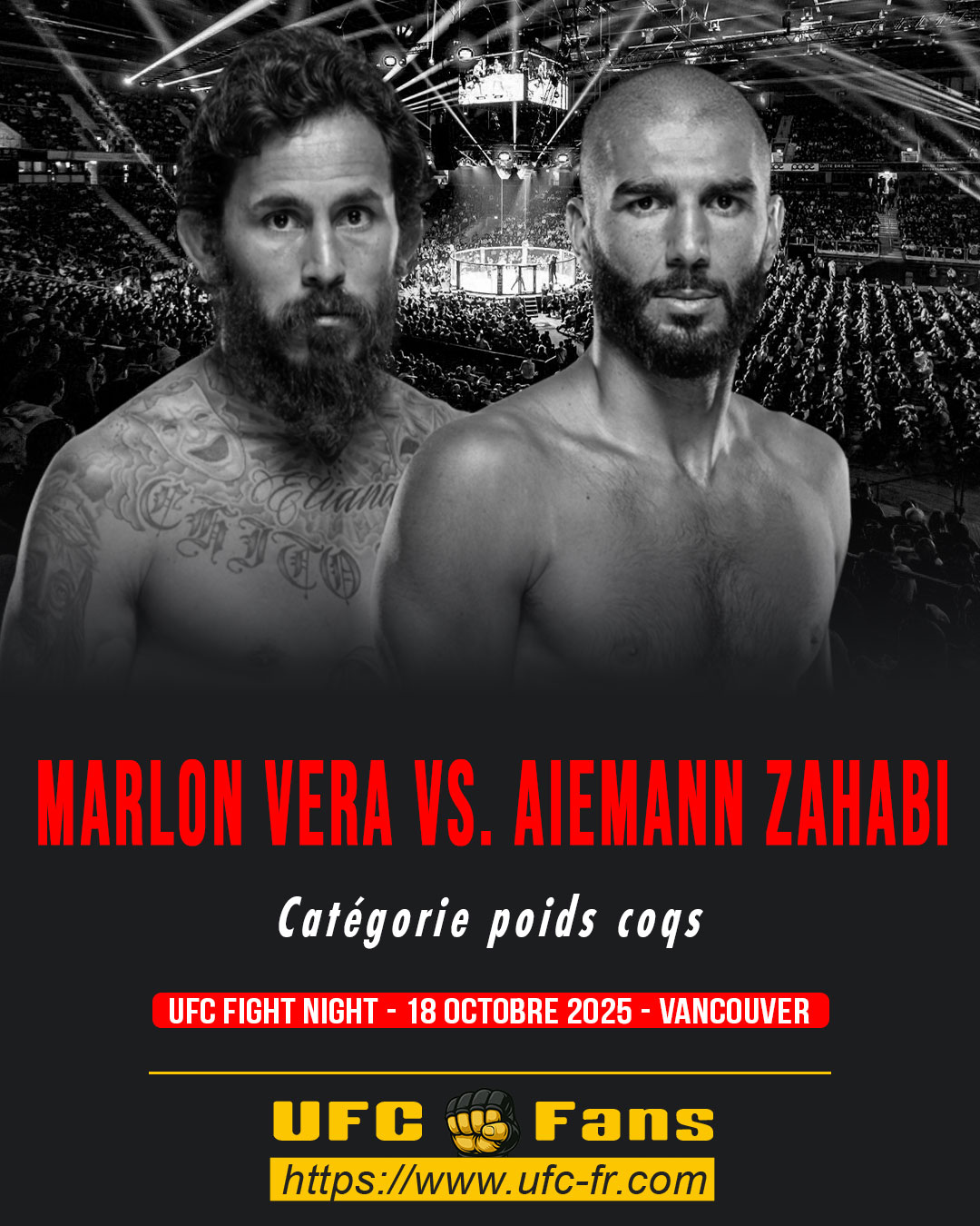 UFC ON ESPN+ 120 - Marlon Vera vs Aiemann Zahabi UFC ON ESPN+ 120 - Marlon Vera vs Aiemann Zahabi