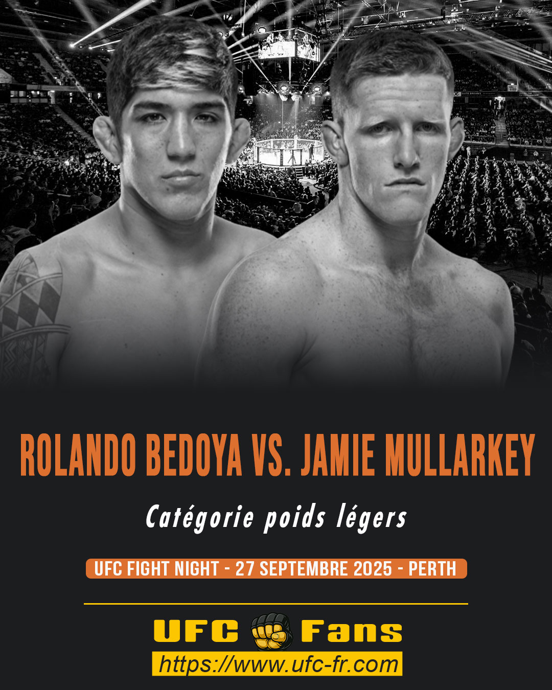 UFC ON ESPN+ 118 - Rolando Bedoya vs Jamie Mullarkey