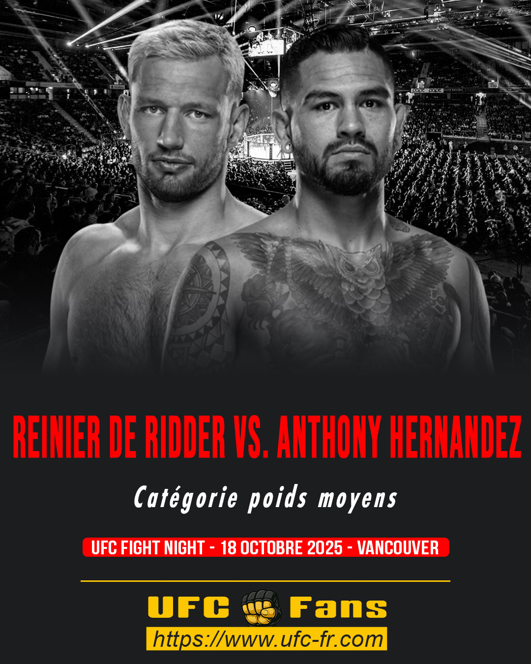UFC FIGHT NIGHT - Reinier de Ridder vs Anthony Hernandez UFC FIGHT NIGHT - Reinier de Ridder vs Anthony Hernandez