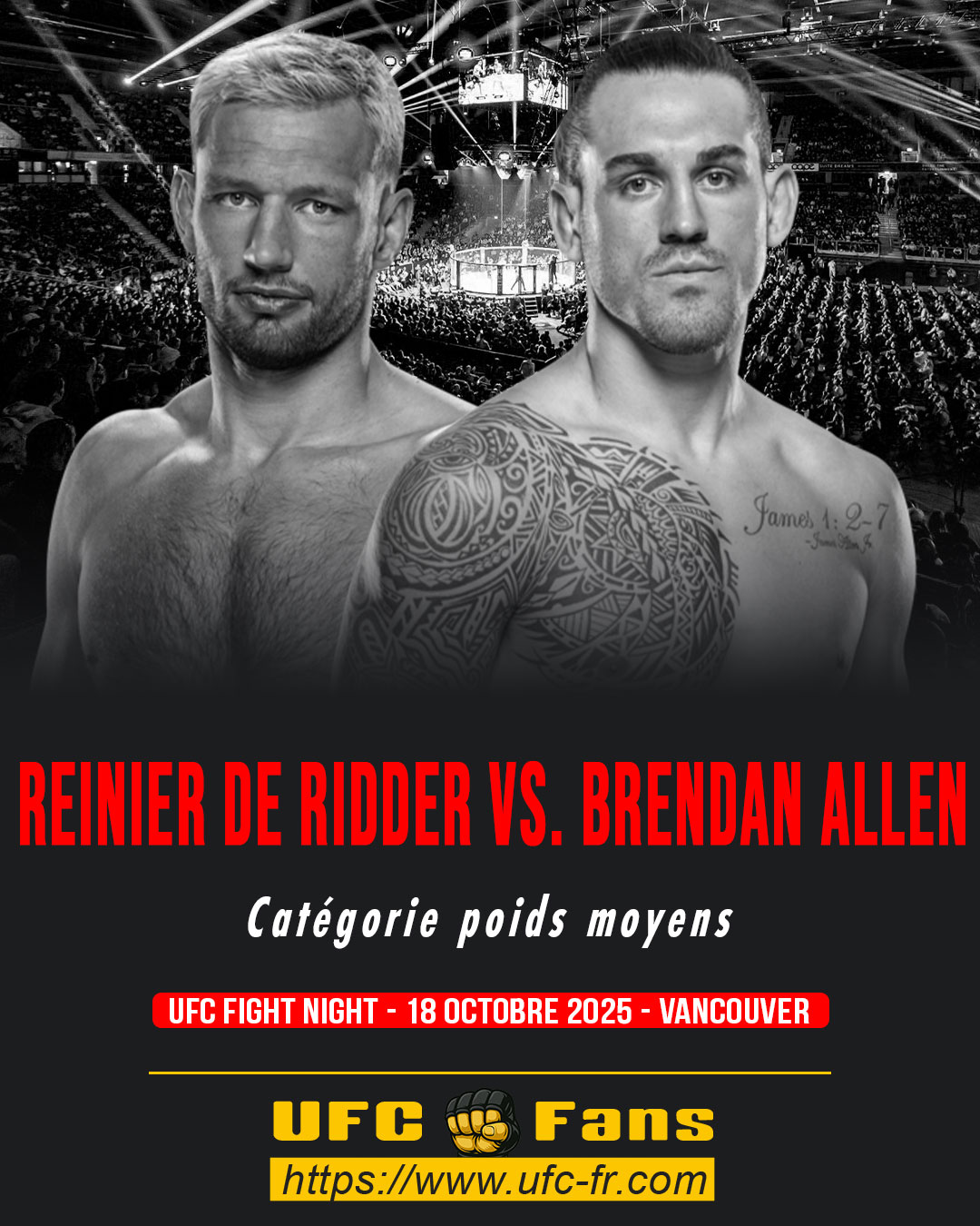 UFC ON ESPN+ 120 - Reinier de Ridder vs Brendan Allen UFC ON ESPN+ 120 - Reinier de Ridder vs Brendan Allen