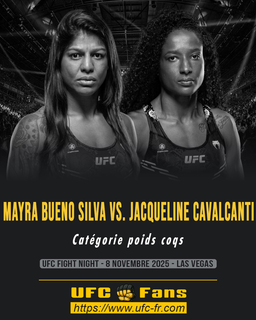 UFC ON ESPN+ 122 - Mayra Bueno Silva vs Jacqueline Cavalcanti UFC ON ESPN+ 122 - Mayra Bueno Silva vs Jacqueline Cavalcanti