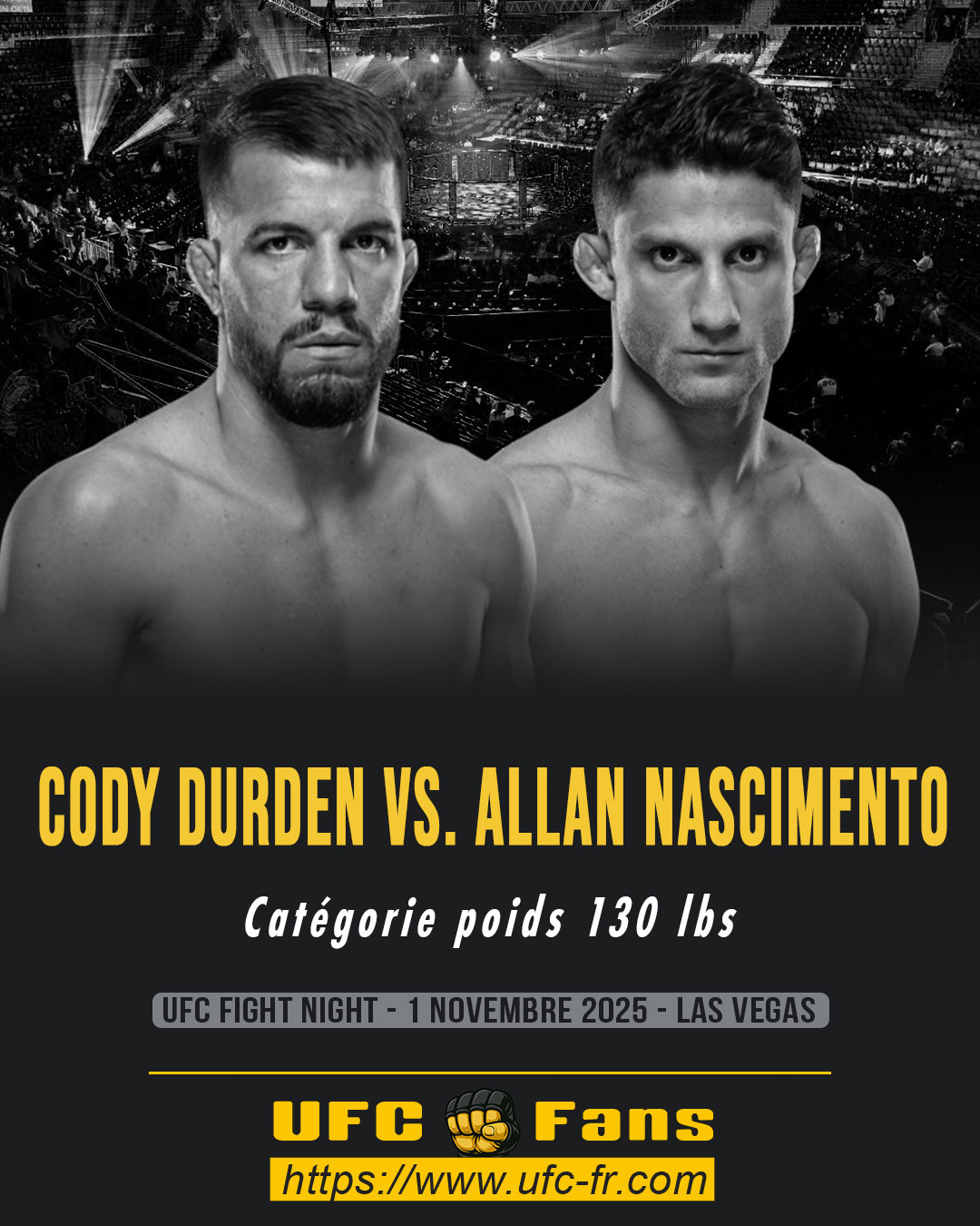 UFC ON ESPN+ 121 - Cody Durden vs Allan Nascimento UFC ON ESPN+ 121 - Cody Durden vs Allan Nascimento