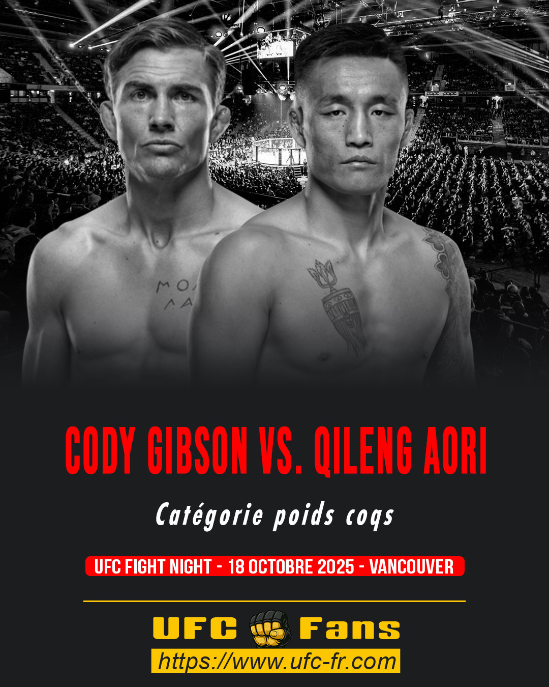 UFC ON ESPN+ 120 - Cody Gibson vs Qileng Aori