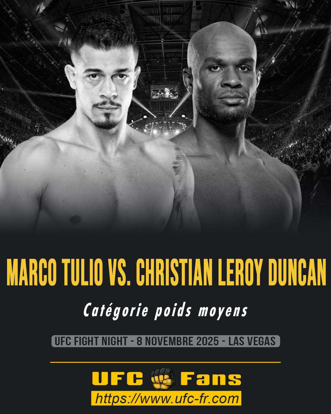 UFC ON ESPN+ 122 - Marco Tulio vs Christian Leroy Duncan UFC ON ESPN+ 122 - Marco Tulio vs Christian Leroy Duncan