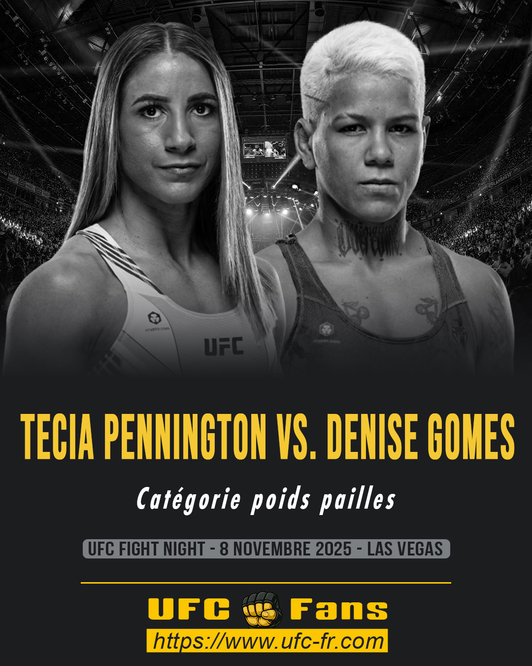 UFC ON ESPN+ 122 - Tecia Pennington vs Denise Gomes UFC ON ESPN+ 122 - Tecia Pennington vs Denise Gomes