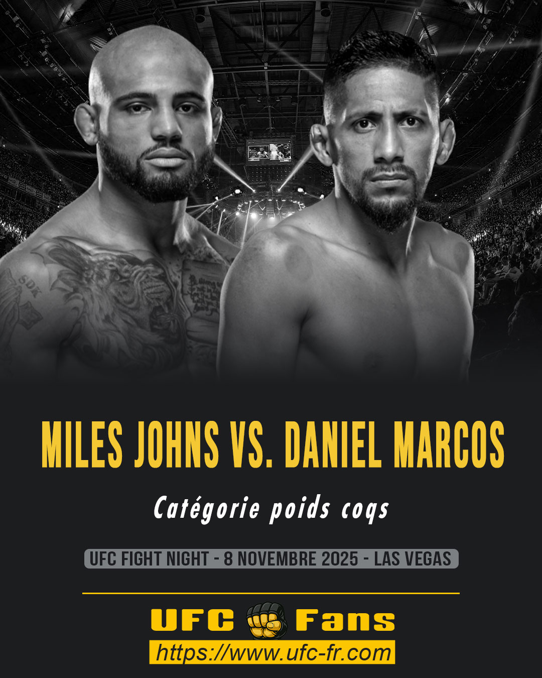 UFC ON ESPN+ 122 - Miles Johns vs Daniel Marcos UFC ON ESPN+ 122 - Miles Johns vs Daniel Marcos