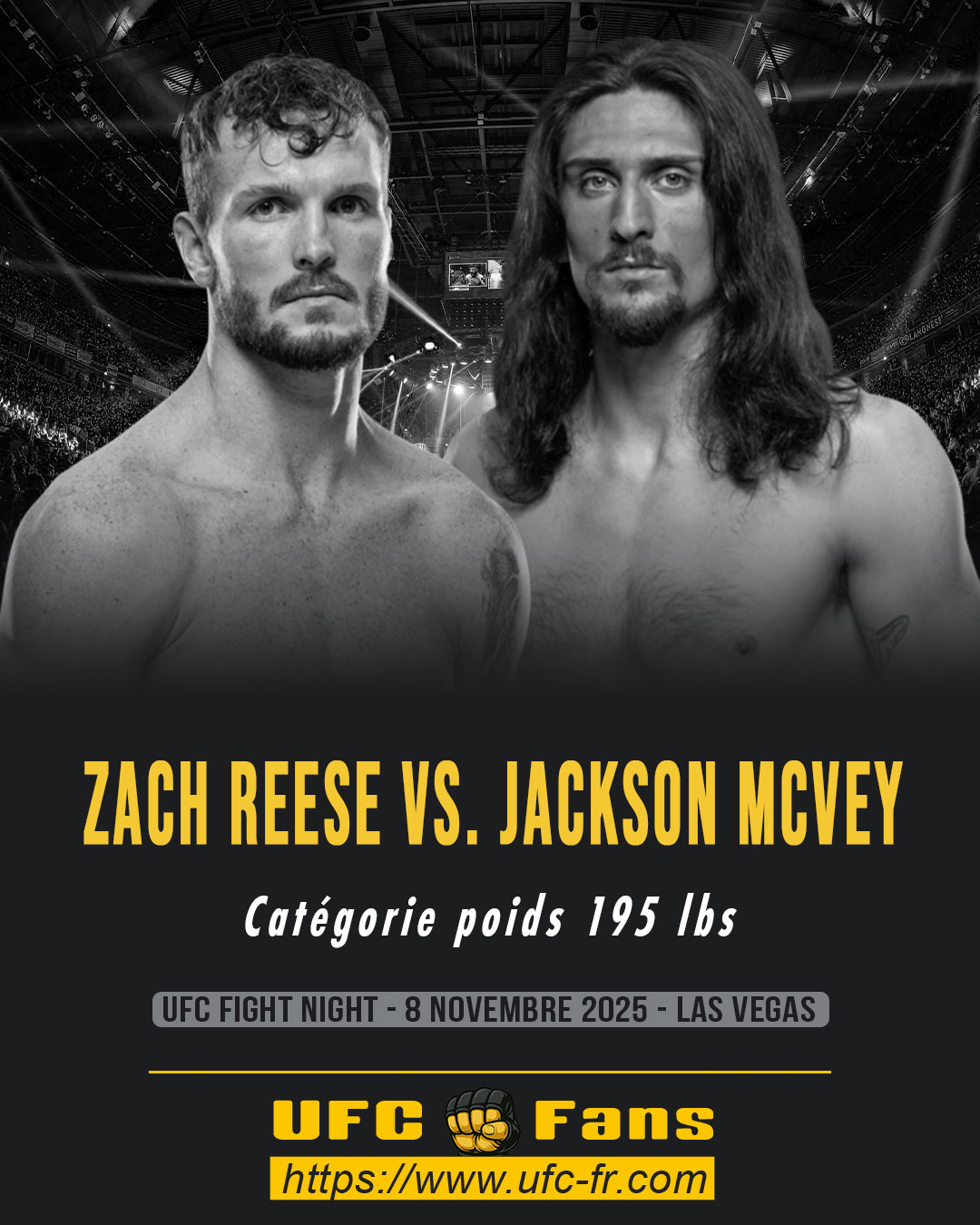 UFC ON ESPN+ 122 - Zach Reese vs Jackson McVey UFC ON ESPN+ 122 - Zach Reese vs Jackson McVey