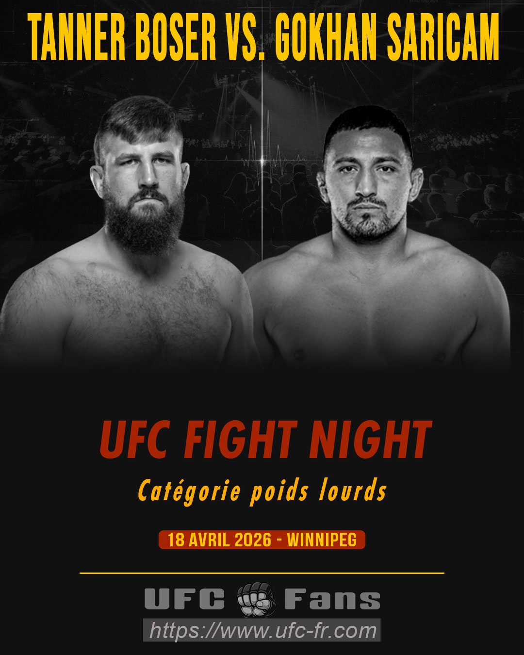 UFC FIGHT NIGHT 273 - Tanner Boser vs Gokhan Saricam UFC FIGHT NIGHT 273 - Tanner Boser vs Gokhan Saricam