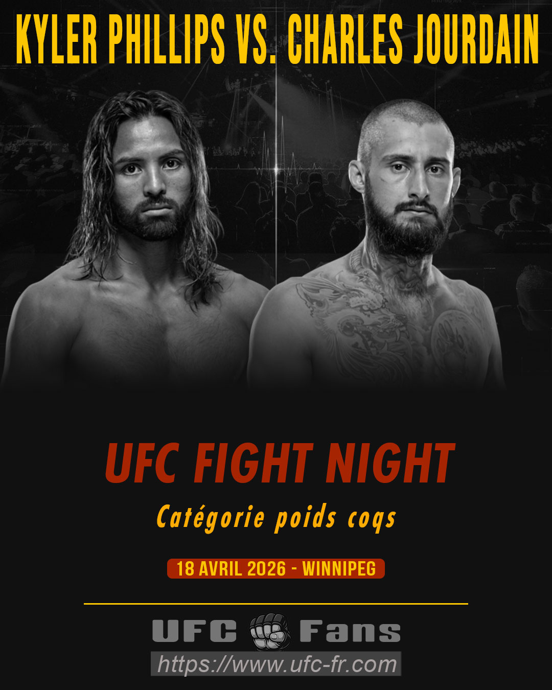 UFC FIGHT NIGHT 273 - Kyler Phillips vs Charles Jourdain UFC FIGHT NIGHT 273 - Kyler Phillips vs Charles Jourdain