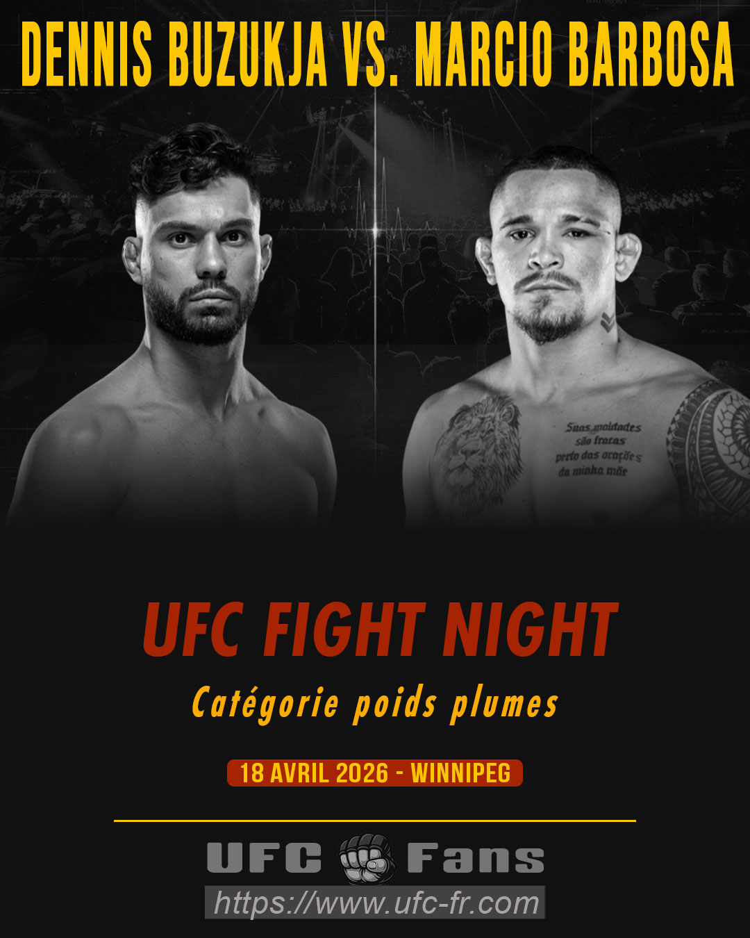 UFC FIGHT NIGHT 273 - Dennis Buzukja vs Marcio Barbosa UFC FIGHT NIGHT 273 - Dennis Buzukja vs Marcio Barbosa