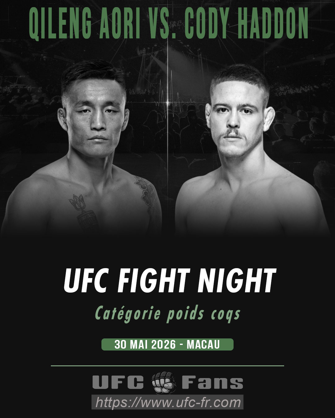 UFC FIGHT NIGHT 277 - Qileng Aori vs Cody Haddon UFC FIGHT NIGHT 277 - Qileng Aori vs Cody Haddon